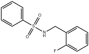 N-[(2-fluorophenyl)methyl]benzenesulfonamide 구조식 이미지