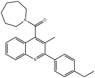azepan-1-yl-[2-(4-ethylphenyl)-3-methylquinolin-4-yl]methanone Structure