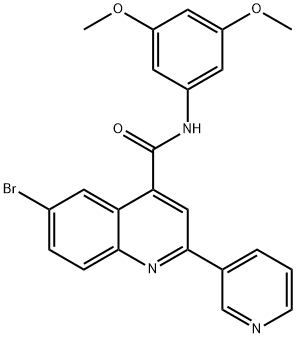 6-bromo-N-(3,5-dimethoxyphenyl)-2-pyridin-3-ylquinoline-4-carboxamide Structure