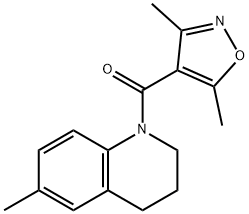 (3,5-dimethyl-1,2-oxazol-4-yl)-(6-methyl-3,4-dihydro-2H-quinolin-1-yl)methanone Structure
