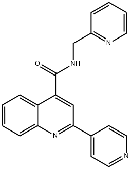 2-pyridin-4-yl-N-(pyridin-2-ylmethyl)quinoline-4-carboxamide Structure