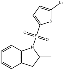 1-(5-bromothiophen-2-yl)sulfonyl-2-methyl-2,3-dihydroindole Structure