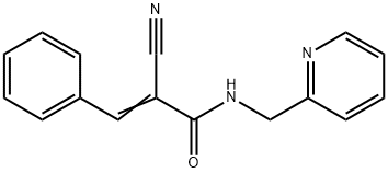 (Z)-2-cyano-3-phenyl-N-(pyridin-2-ylmethyl)prop-2-enamide 구조식 이미지