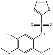 N-(5-chloro-2,4-dimethoxyphenyl)thiophene-2-sulfonamide 구조식 이미지