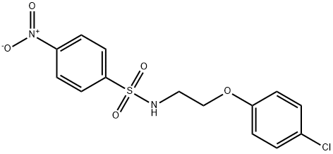 N-[2-(4-chlorophenoxy)ethyl]-4-nitrobenzenesulfonamide 구조식 이미지
