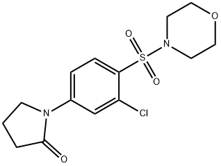 1-(3-chloro-4-morpholin-4-ylsulfonylphenyl)pyrrolidin-2-one 구조식 이미지