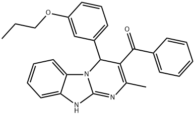 [2-methyl-4-(3-propoxyphenyl)-1,4-dihydropyrimido[1,2-a]benzimidazol-3-yl]-phenylmethanone 구조식 이미지