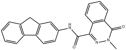 N-(9H-fluoren-2-yl)-3-methyl-4-oxophthalazine-1-carboxamide 구조식 이미지