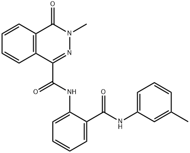 3-methyl-N-[2-[(3-methylphenyl)carbamoyl]phenyl]-4-oxophthalazine-1-carboxamide 구조식 이미지