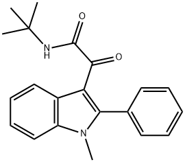 N-tert-butyl-2-(1-methyl-2-phenylindol-3-yl)-2-oxoacetamide 구조식 이미지