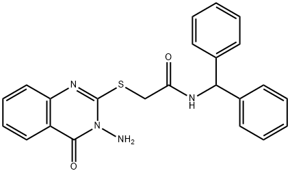 2-(3-amino-4-oxoquinazolin-2-yl)sulfanyl-N-benzhydrylacetamide Structure