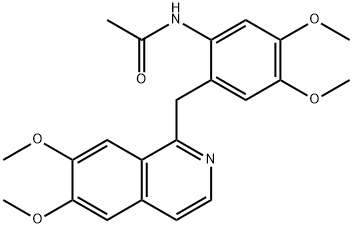 N-[2-[(6,7-dimethoxyisoquinolin-1-yl)methyl]-4,5-dimethoxyphenyl]acetamide 구조식 이미지