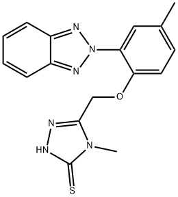 3-[[2-(benzotriazol-2-yl)-4-methylphenoxy]methyl]-4-methyl-1H-1,2,4-triazole-5-thione 구조식 이미지