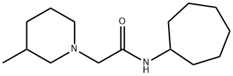 N-cycloheptyl-2-(3-methylpiperidin-1-yl)acetamide Structure