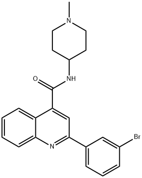 2-(3-bromophenyl)-N-(1-methylpiperidin-4-yl)quinoline-4-carboxamide Structure