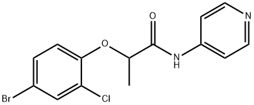 2-(4-bromo-2-chlorophenoxy)-N-pyridin-4-ylpropanamide Structure
