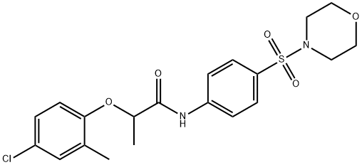 2-(4-chloro-2-methylphenoxy)-N-(4-morpholin-4-ylsulfonylphenyl)propanamide 구조식 이미지