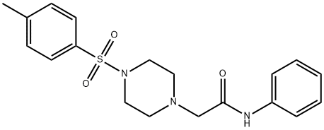 2-[4-(4-methylphenyl)sulfonylpiperazin-1-yl]-N-phenylacetamide 구조식 이미지