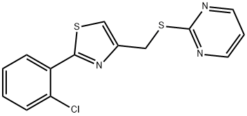 2-(2-chlorophenyl)-4-(pyrimidin-2-ylsulfanylmethyl)-1,3-thiazole Structure