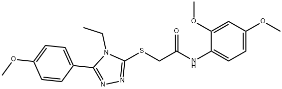 N-(2,4-dimethoxyphenyl)-2-[[4-ethyl-5-(4-methoxyphenyl)-1,2,4-triazol-3-yl]sulfanyl]acetamide Structure