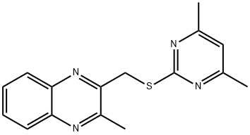 2-[(4,6-dimethylpyrimidin-2-yl)sulfanylmethyl]-3-methylquinoxaline 구조식 이미지