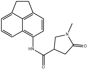 N-(1,2-dihydroacenaphthylen-5-yl)-1-methyl-5-oxopyrrolidine-3-carboxamide Structure