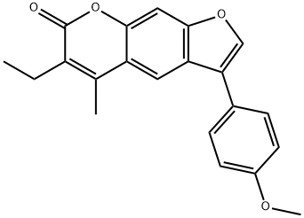 6-ethyl-3-(4-methoxyphenyl)-5-methylfuro[3,2-g]chromen-7-one Structure
