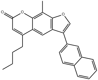 5-butyl-9-methyl-3-naphthalen-2-ylfuro[3,2-g]chromen-7-one Structure