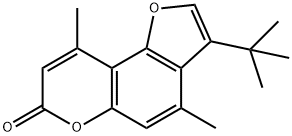 3-tert-butyl-4,9-dimethylfuro[2,3-f]chromen-7-one 구조식 이미지