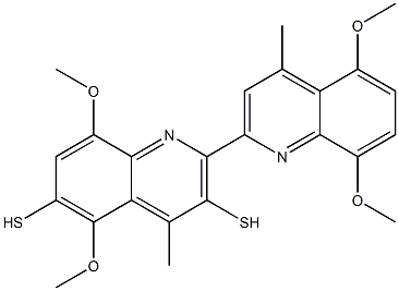 2-[(5,8-dimethoxy-4-methylquinolin-2-yl)disulfanyl]-5,8-dimethoxy-4-methylquinoline 구조식 이미지