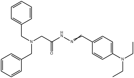 2-(dibenzylamino)-N-[(E)-[4-(diethylamino)phenyl]methylideneamino]acetamide Structure