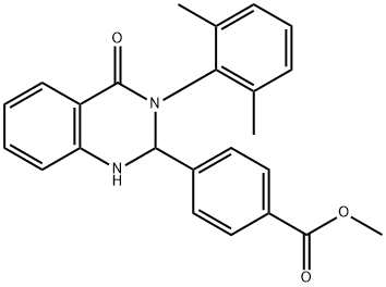methyl 4-[3-(2,6-dimethylphenyl)-4-oxo-1,2-dihydroquinazolin-2-yl]benzoate Structure