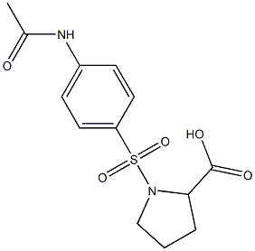 1-(4-acetamidophenyl)sulfonylpyrrolidine-2-carboxylic acid 구조식 이미지