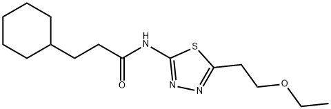 3-cyclohexyl-N-[5-(2-ethoxyethyl)-1,3,4-thiadiazol-2-yl]propanamide Structure