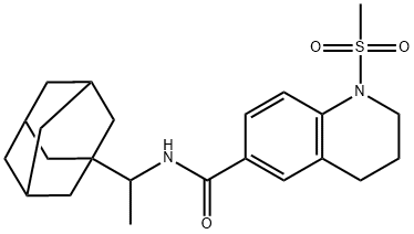 N-[1-(1-adamantyl)ethyl]-1-methylsulfonyl-3,4-dihydro-2H-quinoline-6-carboxamide Structure