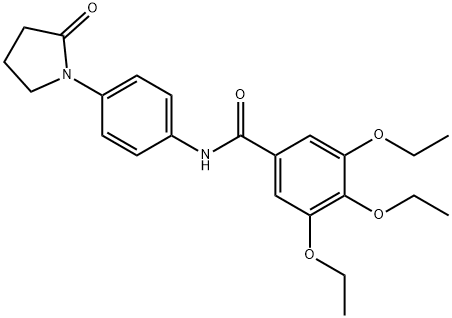 3,4,5-triethoxy-N-[4-(2-oxopyrrolidin-1-yl)phenyl]benzamide 구조식 이미지
