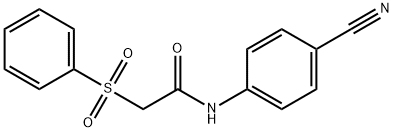 2-(benzenesulfonyl)-N-(4-cyanophenyl)acetamide 구조식 이미지