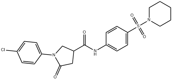 1-(4-chlorophenyl)-5-oxo-N-(4-piperidin-1-ylsulfonylphenyl)pyrrolidine-3-carboxamide Structure