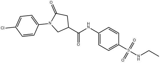 1-(4-chlorophenyl)-N-[4-(ethylsulfamoyl)phenyl]-5-oxopyrrolidine-3-carboxamide Structure