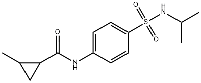 2-methyl-N-[4-(propan-2-ylsulfamoyl)phenyl]cyclopropane-1-carboxamide 구조식 이미지