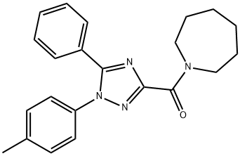 azepan-1-yl-[1-(4-methylphenyl)-5-phenyl-1,2,4-triazol-3-yl]methanone 구조식 이미지