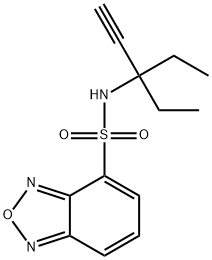 N-(3-ethylpent-1-yn-3-yl)-2,1,3-benzoxadiazole-4-sulfonamide Structure