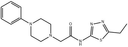 N-(5-ethyl-1,3,4-thiadiazol-2-yl)-2-(4-phenylpiperazin-1-yl)acetamide Structure