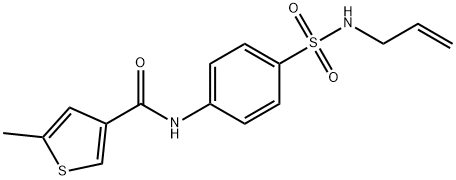 5-methyl-N-[4-(prop-2-enylsulfamoyl)phenyl]thiophene-3-carboxamide Structure