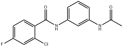 N-(3-acetamidophenyl)-2-chloro-4-fluorobenzamide 구조식 이미지