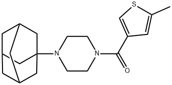 [4-(1-adamantyl)piperazin-1-yl]-(5-methylthiophen-3-yl)methanone 구조식 이미지