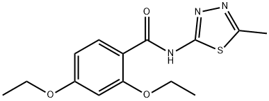 2,4-diethoxy-N-(5-methyl-1,3,4-thiadiazol-2-yl)benzamide 구조식 이미지