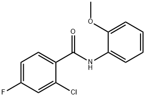 2-chloro-4-fluoro-N-(2-methoxyphenyl)benzamide Structure