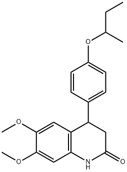 4-(4-butan-2-yloxyphenyl)-6,7-dimethoxy-3,4-dihydro-1H-quinolin-2-one 구조식 이미지