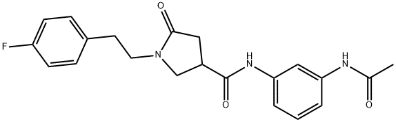 N-(3-acetamidophenyl)-1-[2-(4-fluorophenyl)ethyl]-5-oxopyrrolidine-3-carboxamide Structure